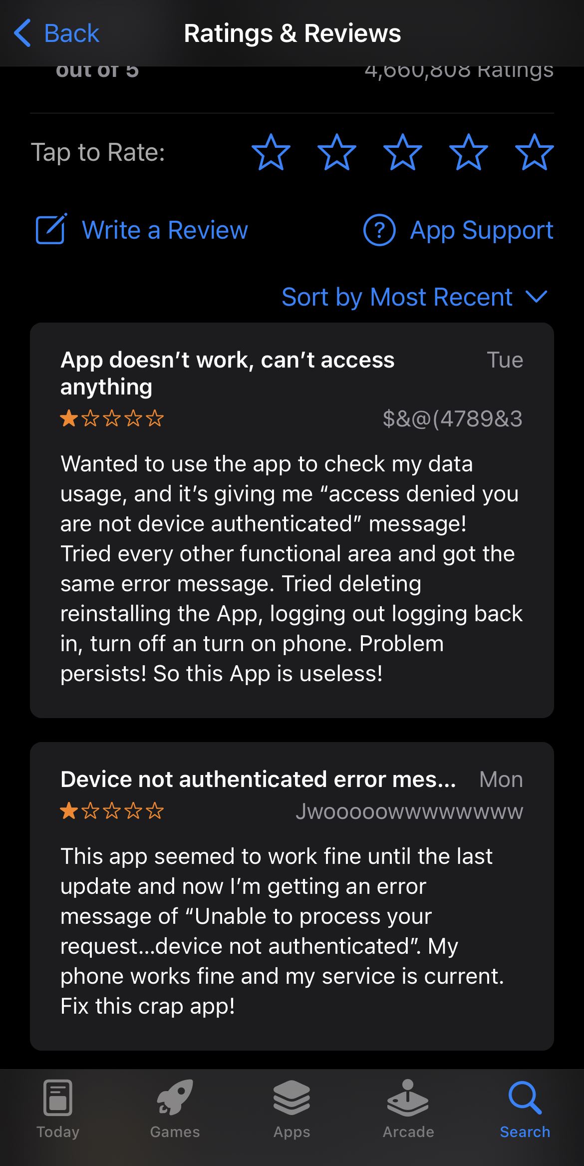 My Verizon App Error after taking App Version upda... Verizon Community