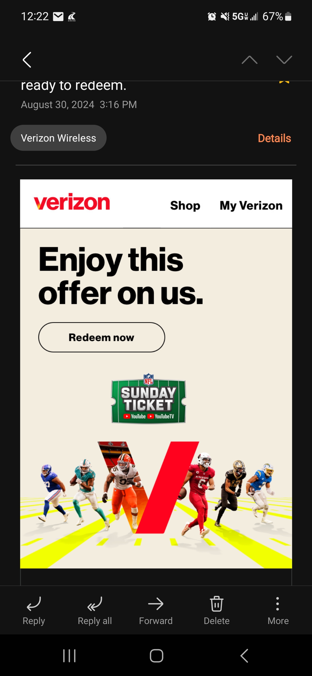 Correct answer Community Forums Re Sunday Ticket Account Enrolled